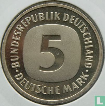 Allemagne 5 mark 1980 (J) - Image 2