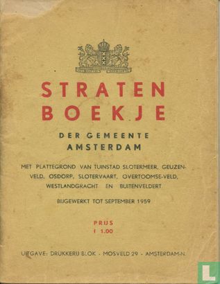 Stratenboekje der Gemeente Amsterdam - Image 1