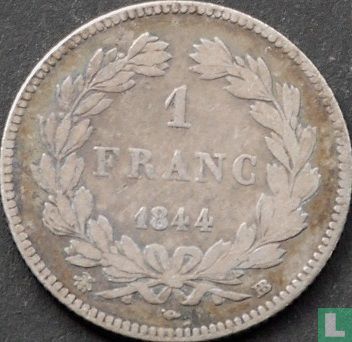 Frankrijk 1 franc 1844 (BB) - Afbeelding 1