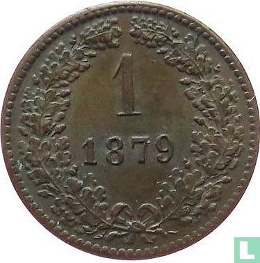 Austria 1 kreuzer 1879 - Image 1