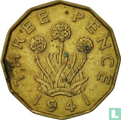 Verenigd Koninkrijk 3 pence 1941 (type 2) - Afbeelding 1