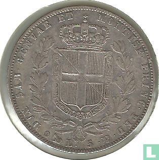 Sardinië 5 lire 1848 (anker) - Afbeelding 2
