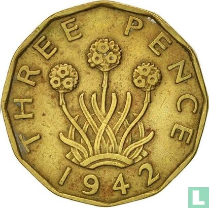 Verenigd Koninkrijk 3 pence 1942 (type 2) - Afbeelding 1