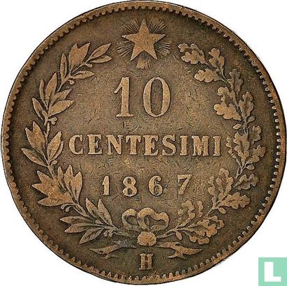 Italie 10 centesimi 1867 (H) - Image 1