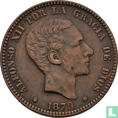 Espagne 10 centimos 1879 - Image 1