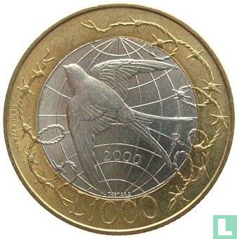 San Marino 1000 Lire 2000 "Liberty" - Bild 1