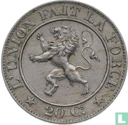 België 20 centimes 1861 - Afbeelding 2