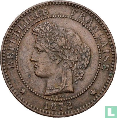 France 10 centimes 1872 (A) - Image 1
