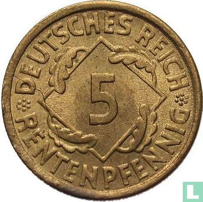 Empire allemand 5 rentenpfennig 1924 (A) - Image 2