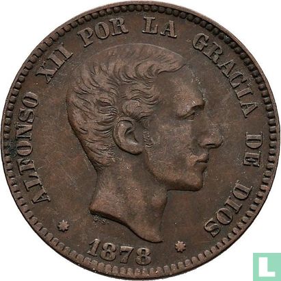 Spanje 10 centimos 1878 - Afbeelding 1