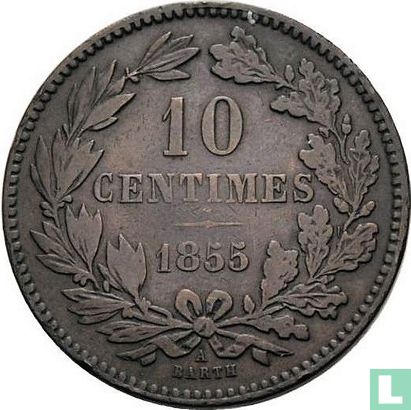 Luxemburg 10 centimes 1855 - Afbeelding 1