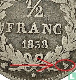 Frankrijk ½ franc 1838 (A) - Afbeelding 3