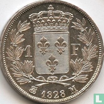 Frankrijk 1 franc 1828 (M) - Afbeelding 1