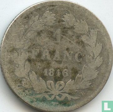 France 1 franc 1846 (B) - Image 1
