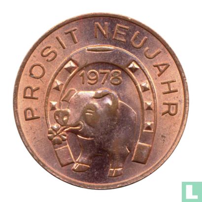 Austria Token Issue 1978 (Bronze - Proof) “Prosit Neujahr” - Bild 1