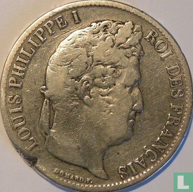 France 5 francs 1831 (Texte incus - Tête laurée - M) - Image 2