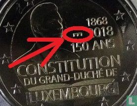 Luxemburg 2 euro 2018 (Sint Servaasbrug) "150 years of the Luxembourg Constitution" - Afbeelding 3