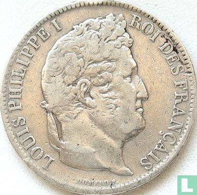 France 5 francs 1831 (Relief text - Laureate head - L) - Image 2