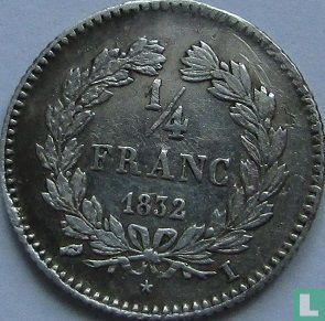 Frankrijk ¼ franc 1832 (I) - Afbeelding 1