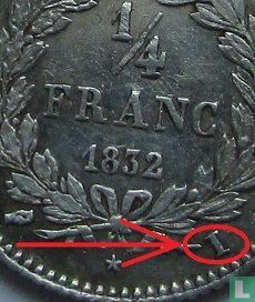 Frankrijk ¼ franc 1832 (I) - Afbeelding 3