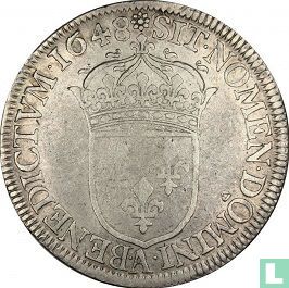 Frankrijk ½ écu 1648 (A - goudsbloem) - Afbeelding 1