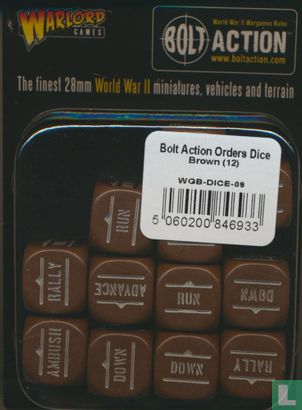 Bolt Action Orders Dice Brown