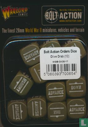 Bolt Action Orders Dice Olive Drab