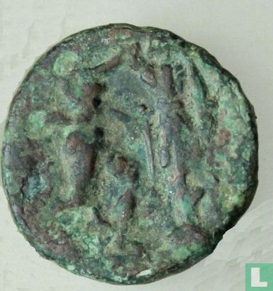 Royaume de Macédoine  AE17  (Antigonos Gonatas, Pan & Trophy)  277-239 BCE - Image 1