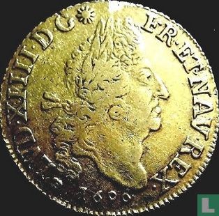 Frankrijk 2 louis d'or 1696 (M) - Afbeelding 1