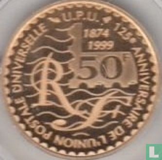 France 50 francs 1999 (PROOF) "150th anniversary of the first french stamp" - Image 1