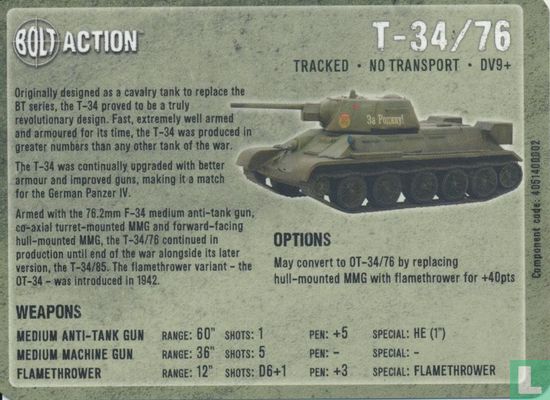 T-34/76 Medium Tank - Afbeelding 2