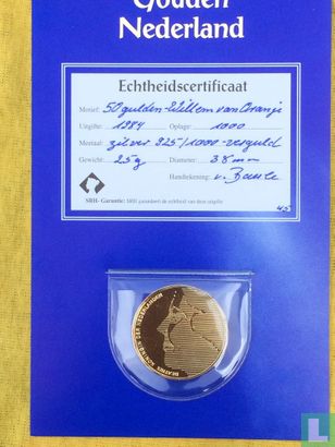 Nederland 50 Gulden 1984 (Goud verguld) "Willem van Oranje"  - Bild 1
