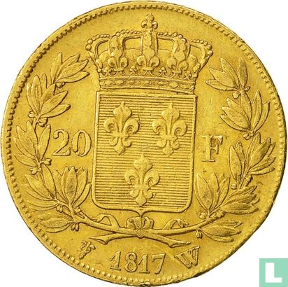 Frankrijk 20 francs 1817 (W) - Afbeelding 1