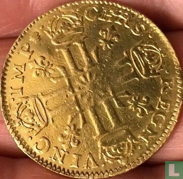 Frankrijk 1 louis d'or 1709 (CC) - Afbeelding 2