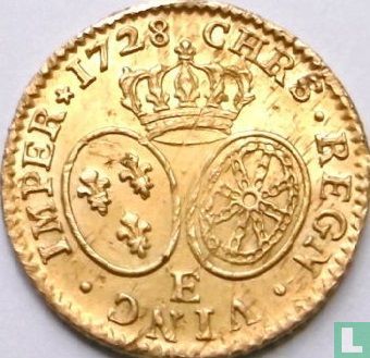 Frankrijk 1 louis d'or 1728 (E) - Afbeelding 1