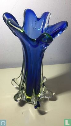  Vintage Murano Glas Vase mit Uranium - Afbeelding 1