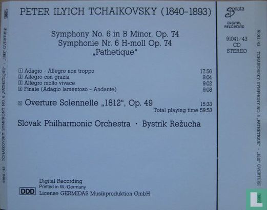 Symphony No. 6 „Pathétique“ • Overture Solennelle „1812“ - Afbeelding 2