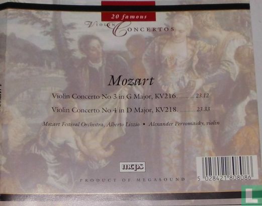 20 famous violin concertos Mozart - Afbeelding 2