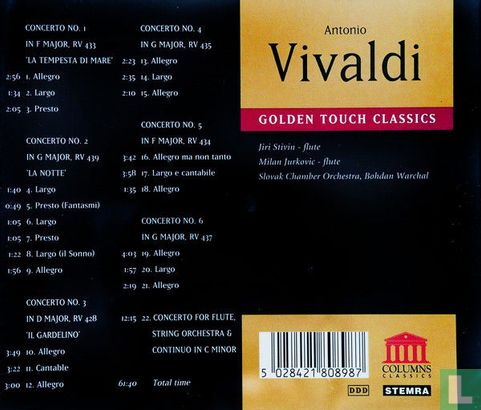 Antonio Vivaldi - Six Concertos For Flute, String Orchestra & Continuo - Image 2
