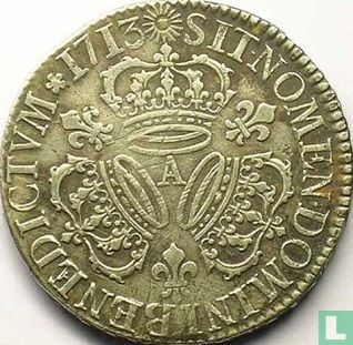 Frankreich ½ Ecu 1713 (A - mit 3 Kronen) - Bild 1