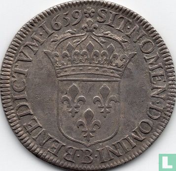 France ½ ecu 1659 (B) - Image 1