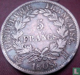 Frankreich 5 Franc 1808 (H) - Bild 1