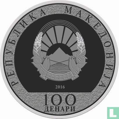 Macedonië 100 denari 2016 (PROOF) "Sancta Teresia from Calcutta Beneficatoion" - Afbeelding 1