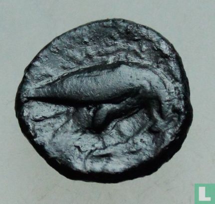 Oud-Macedonië  AE16 (Amyntas III)  393-369 BCE - Afbeelding 1