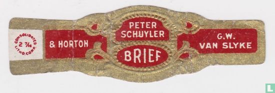 Peter Schuyler Letter-& Horton-G.W. van Slyke - Image 1