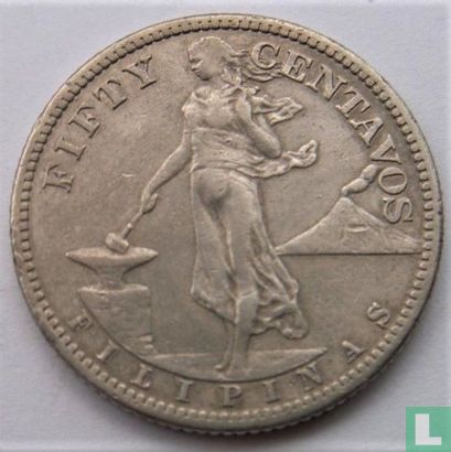 Philippines 50 centavos 1908 - Image 2