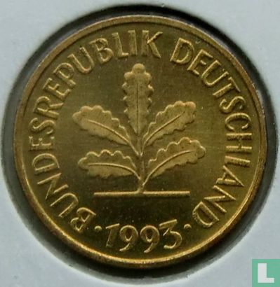 Duitsland 5 pfennig 1993 (G) - Afbeelding 1