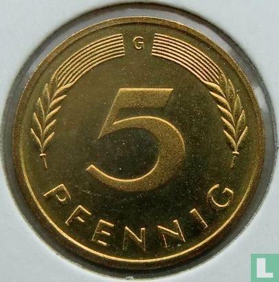 Duitsland 5 pfennig 1993 (G) - Afbeelding 2