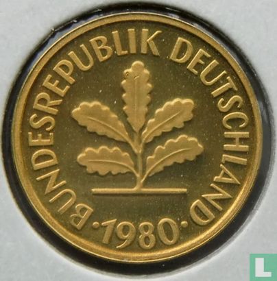 Duitsland 5 pfennig 1980 (D) - Afbeelding 1