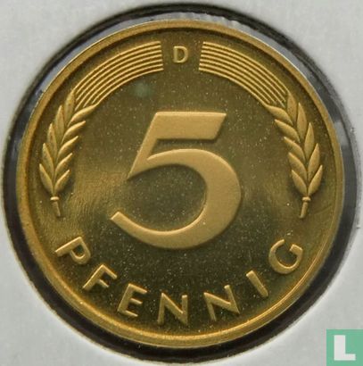 Duitsland 5 pfennig 1980 (D) - Afbeelding 2